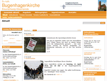 Tablet Screenshot of bugenhagen-kirche.de